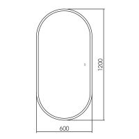 Зеркало ABBER See AG6113SMult с подсветкой, сенсорный выключатель, диммер схема 2