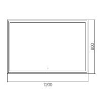 Зеркало ABBER See AG6115SL-1.2 с подсветкой, сенсорный выключатель, диммер схема 2