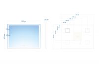 Зеркало ABBER See AG6116S с подсветкой, сенсорный выключатель, диммер схема 3