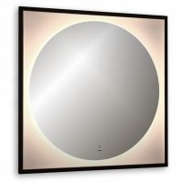 Зеркало ABBER See AG6117SCRB с подсветкой, бесконтактный выключатель, диммер, черный схема 1