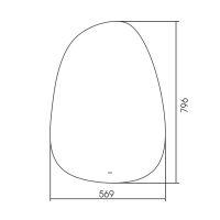 Зеркало ABBER Teil AG6501S с подсветкой, бесконтактный выключатель, диммер схема 2