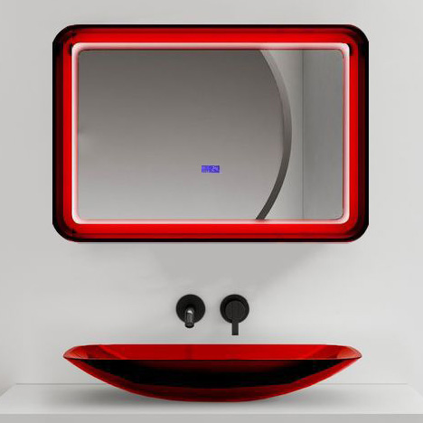 Изображение Зеркало для ванной ABBER Kristall AT6701Rubin с подсветкой