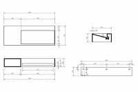 Тумба с раковиной ABBER Stein AS2640-1.2 L подвесная, белая матовая схема 2