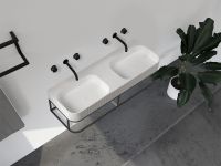 Консоль с раковиной ABBER Stein AS2646 подвесная, белая матовая схема 3 Консоль с раковиной ABBER Stein AS2646 подвесная, белая матовая схема 3