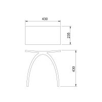 Стульчик для ванной прозрачный ABBER Kristall AT1739Emerald зеленый схема 2