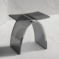 Стульчик для ванной прозрачный ABBER Kristall AT1739Onyx черный схема 1