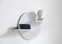 Полочка для ванной комнаты ABBER Stein AS1656 белая матовая схема 3