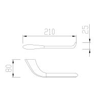Бумагодержатель ABBER Nord AA1531B черный матовый схема 2