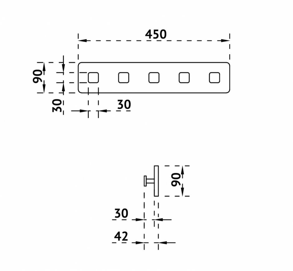 Вешалка ABBER Stein AS1650 белая матовая ФОТО