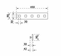 Вешалка ABBER Stein AS1650 белая матовая схема 2