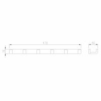 Вешалка на 6 крючков ABBER Westen AA1752G золото матовое схема 2