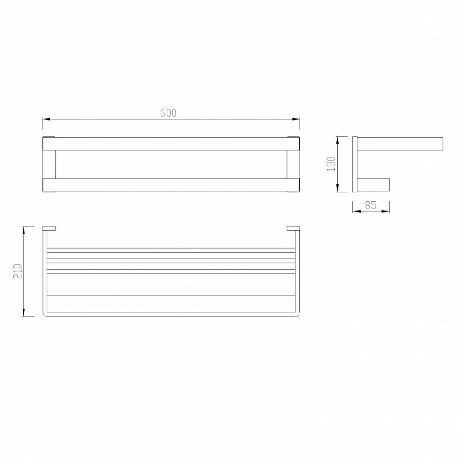 Полка для полотенец ABBER Westen AA1758 хром ФОТО