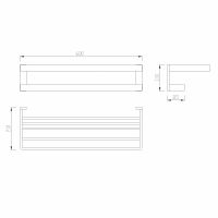 Полка для полотенец ABBER Westen AA1758 хром схема 2