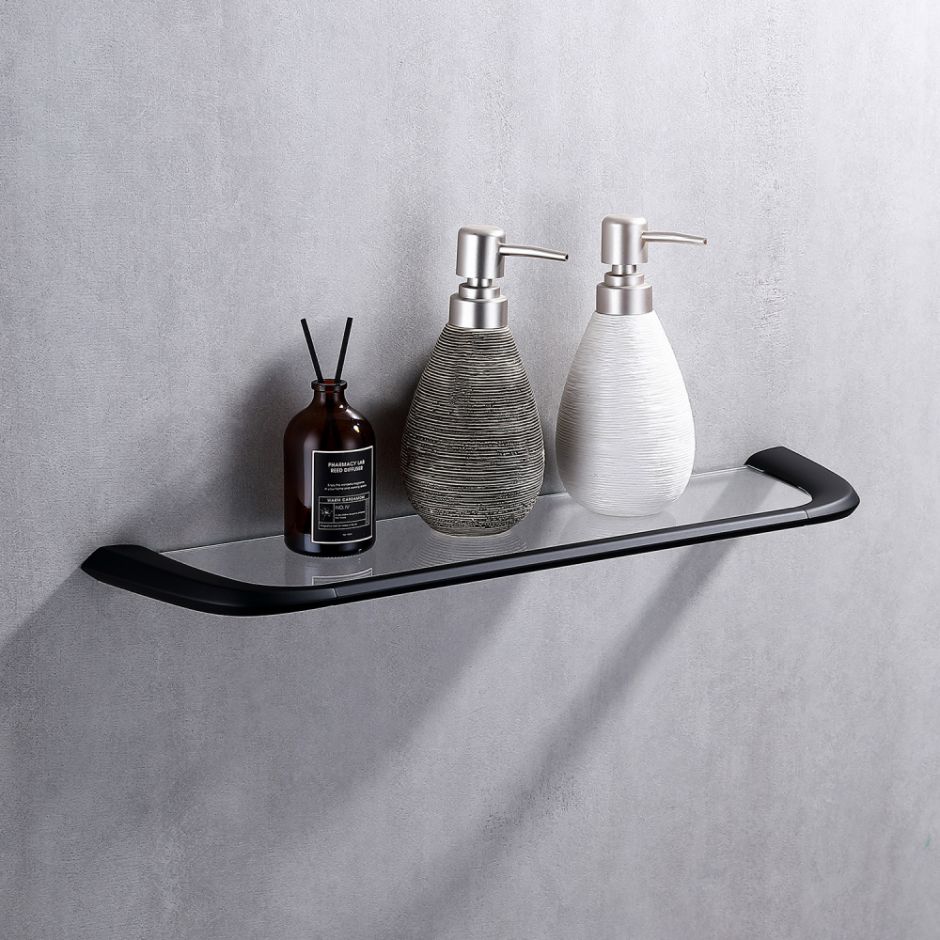 Полка стеклянная ABBER Nord AA1555B черная матовая ФОТО