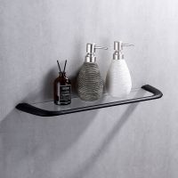 Полка стеклянная ABBER Nord AA1555B черная матовая схема 4