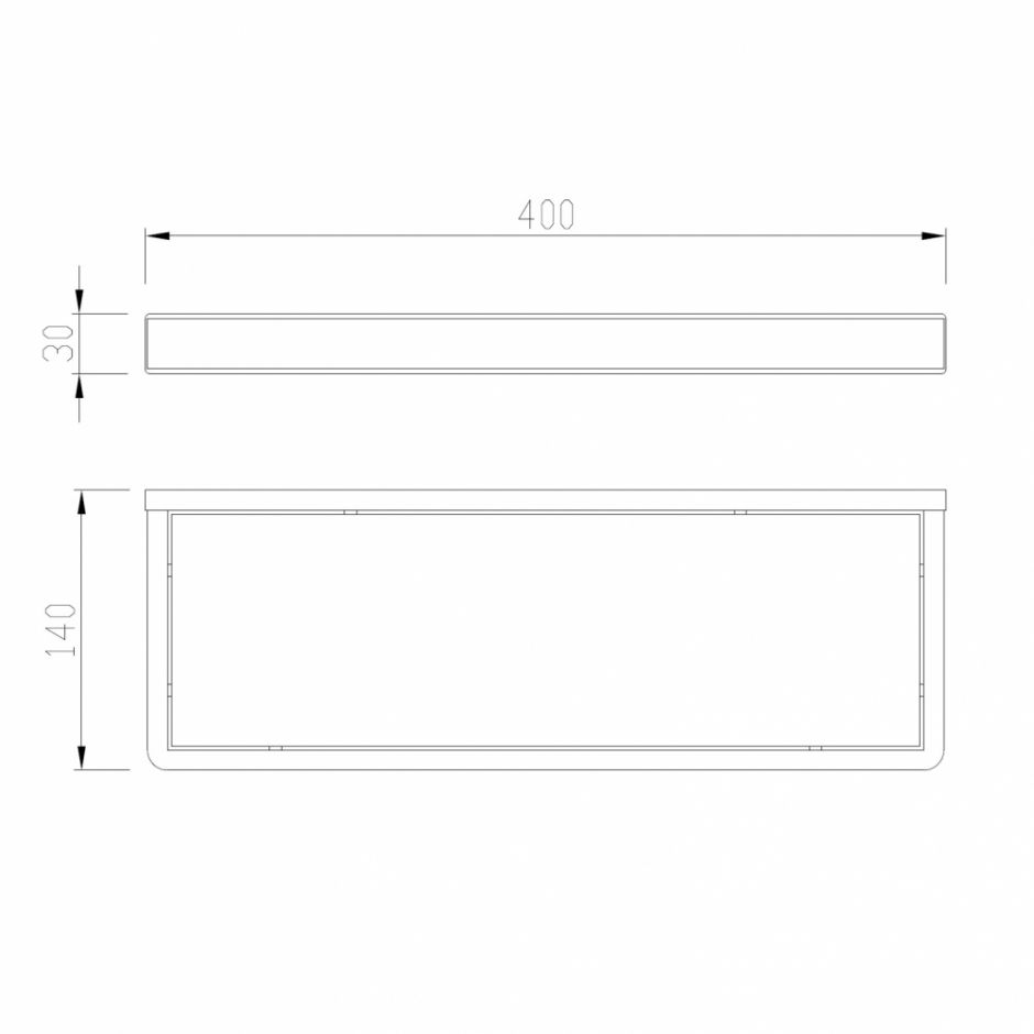 Полка стеклянная ABBER Westen AA1759B черная матовая ФОТО