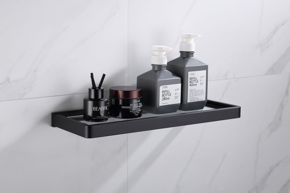 Полка стеклянная ABBER Westen AA1759B черная матовая ФОТО