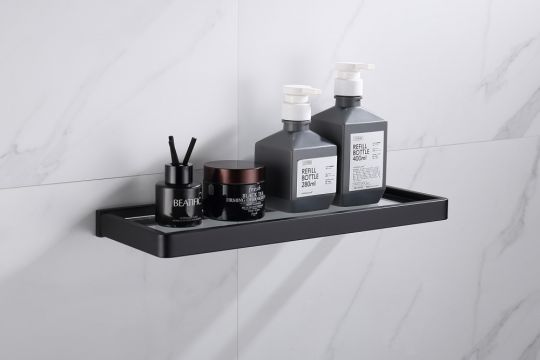 Полка стеклянная ABBER Westen AA1759B черная матовая схема 3