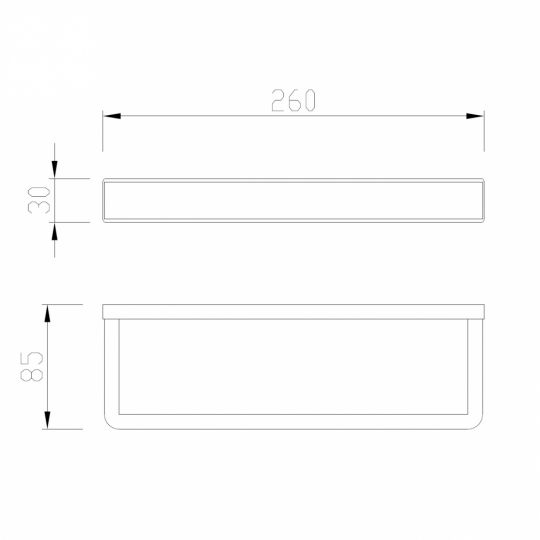 Полотенцедержатель ABBER Westen AA1753 хром схема 2