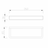 Полотенцедержатель ABBER Westen AA1753B черный матовый схема 2 Полотенцедержатель ABBER Westen AA1753B черный матовый схема 2