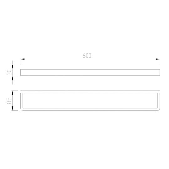 Полотенцедержатель ABBER Westen AA1755G золото матовое схема 2
