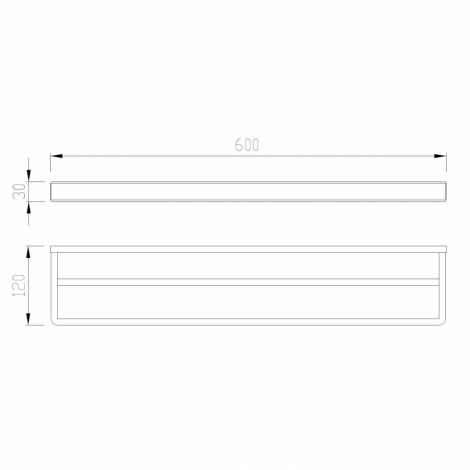 Полотенцедержатель двойной ABBER Westen AA1756B черный матовый ФОТО
