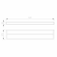Полотенцедержатель двойной ABBER Westen AA1756B черный матовый схема 2