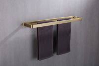 Полотенцедержатель двойной ABBER Westen AA1756G золото матовое схема 3