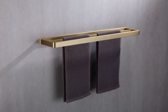 Полотенцедержатель двойной ABBER Westen AA1756G золото матовое схема 3