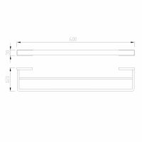 Полотенцедержатель двойной ABBER Westen AA1757 хром схема 2 Полотенцедержатель двойной ABBER Westen AA1757 хром схема 2