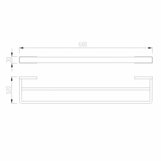 Полотенцедержатель двойной ABBER Westen AA1757 хром схема 2 Полотенцедержатель двойной ABBER Westen AA1757 хром схема 2