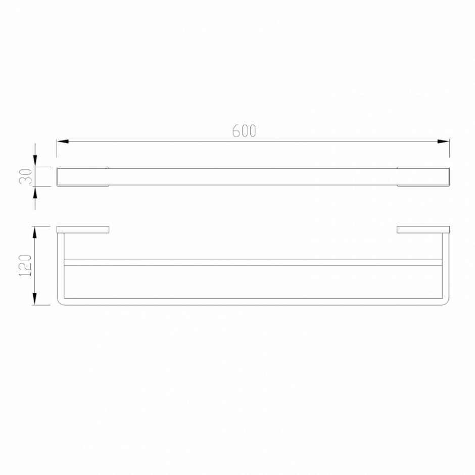 Полотенцедержатель двойной ABBER Westen AA1757G золото матовое ФОТО