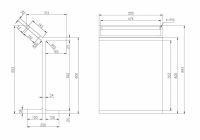 Столик для ванной комнаты ABBER Stein AS1637 с полотенцедержателем, белый матовый схема 2