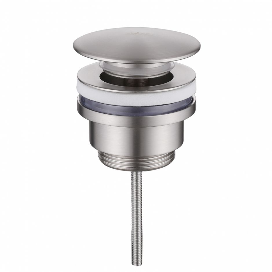 Донный клапан ABBER AF0012SP без перелива, фиксированный, сатин