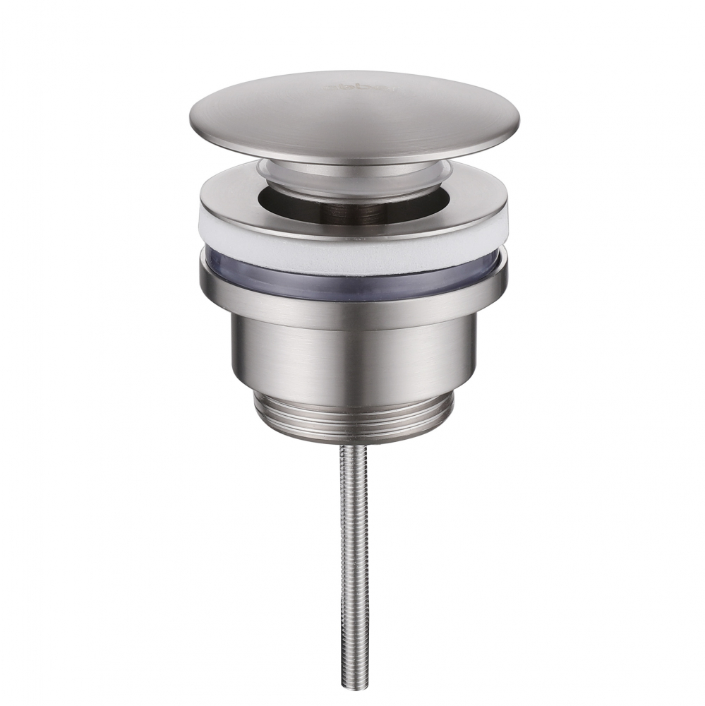 Донный клапан ABBER AF0012SP без перелива, фиксированный, сатин цена от 2 111 ₽ Фото Донный клапан ABBER AF0012SP без перелива, фиксированный, сатин