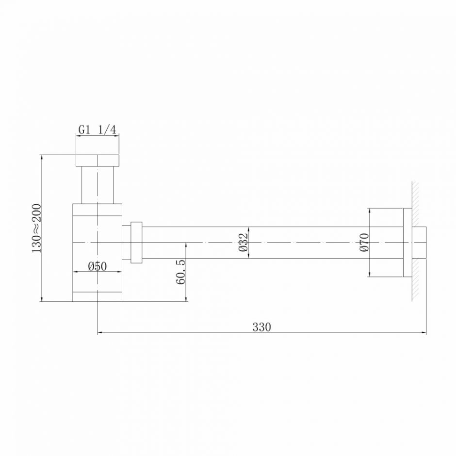 Сифон для раковины ABBER AF0030SP сатин ФОТО