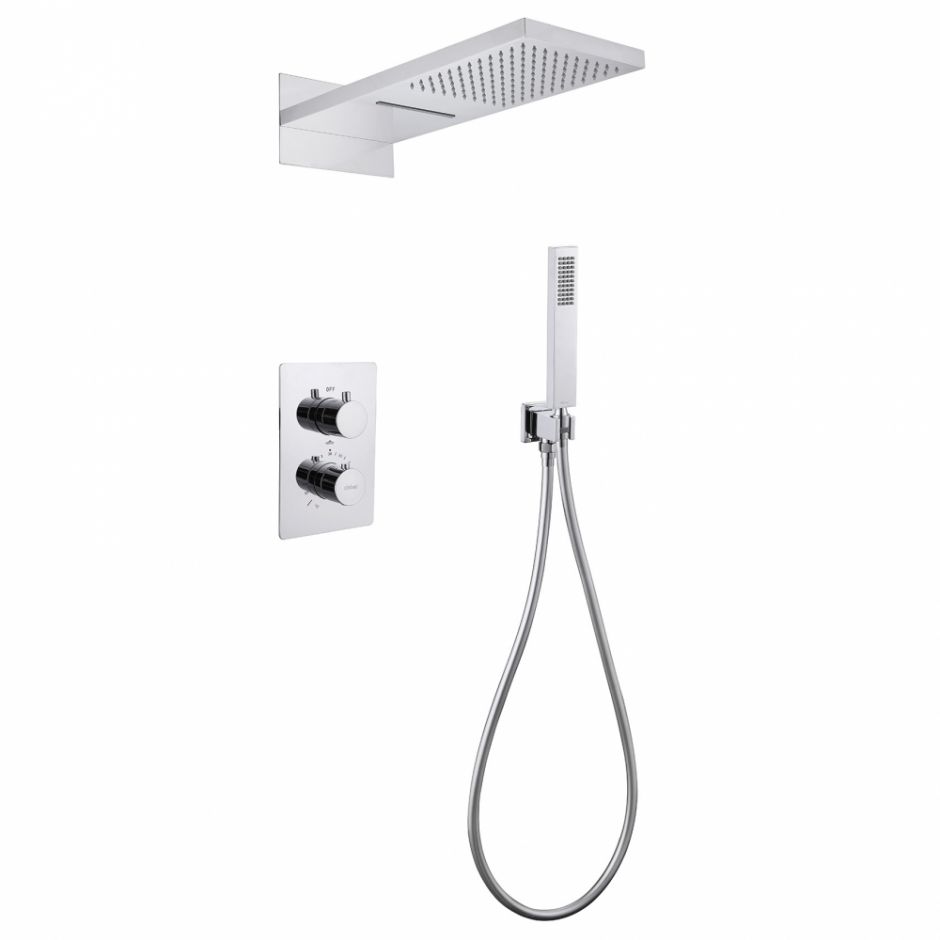 Изображение Душевая система ABBER Weiss Insel AF8052 скрытого монтажа без излива, термостат, хром