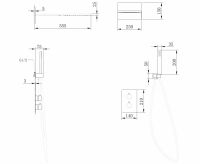 Душевая система ABBER Weiss Insel AF8052B скрытого монтажа без излива, термостат, черная матовая схема 2