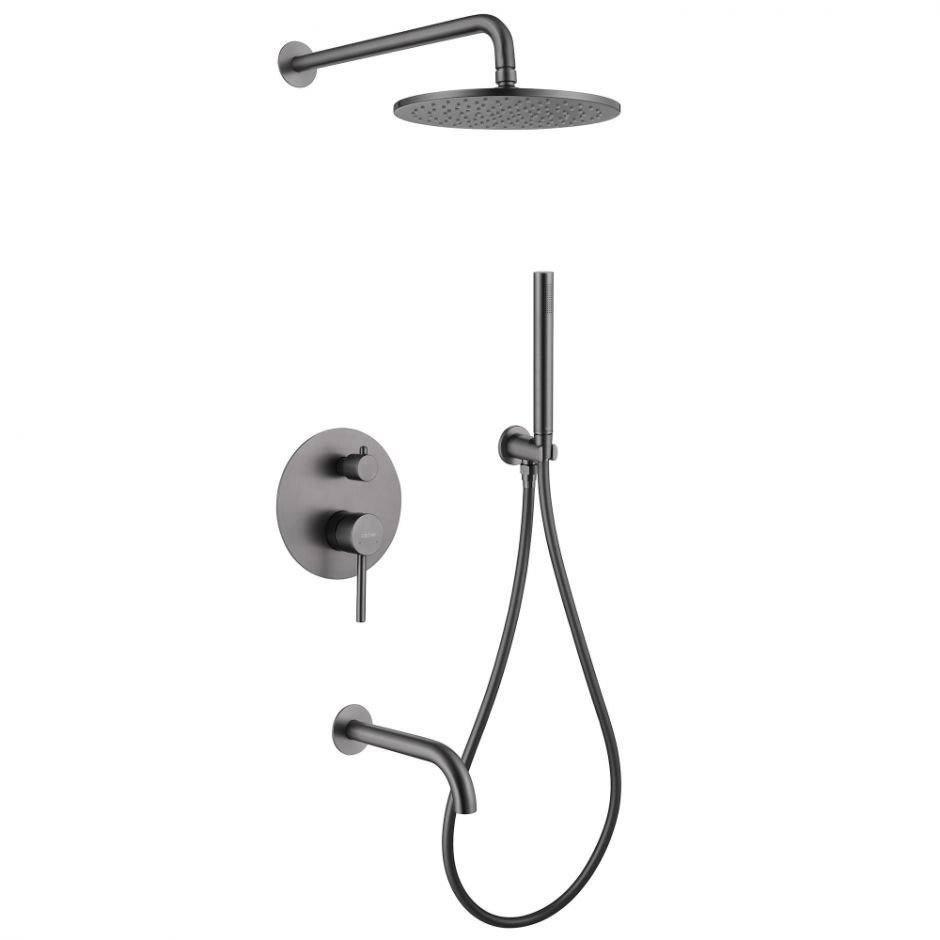 Изображение Душевая система ABBER Wasser Kreis AF8117NG скрытого монтажа с изливом, никель