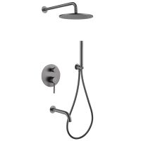 Душевая система ABBER Wasser Kreis AF8117NG скрытого монтажа с изливом, никель схема 1