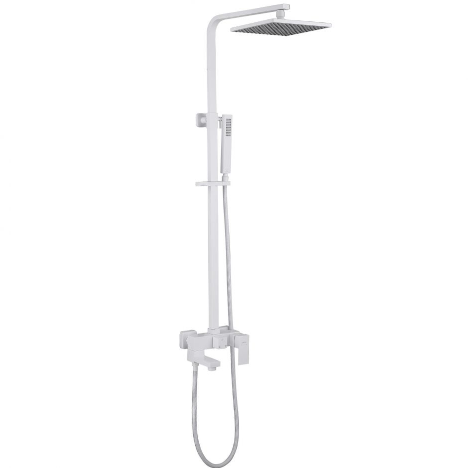 Изображение Душевая стойка ABBER Daheim AF8216WL с изливом, белая матовая