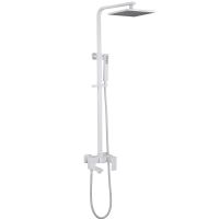 Душевая стойка ABBER Daheim AF8216WL с изливом, белая матовая схема 1