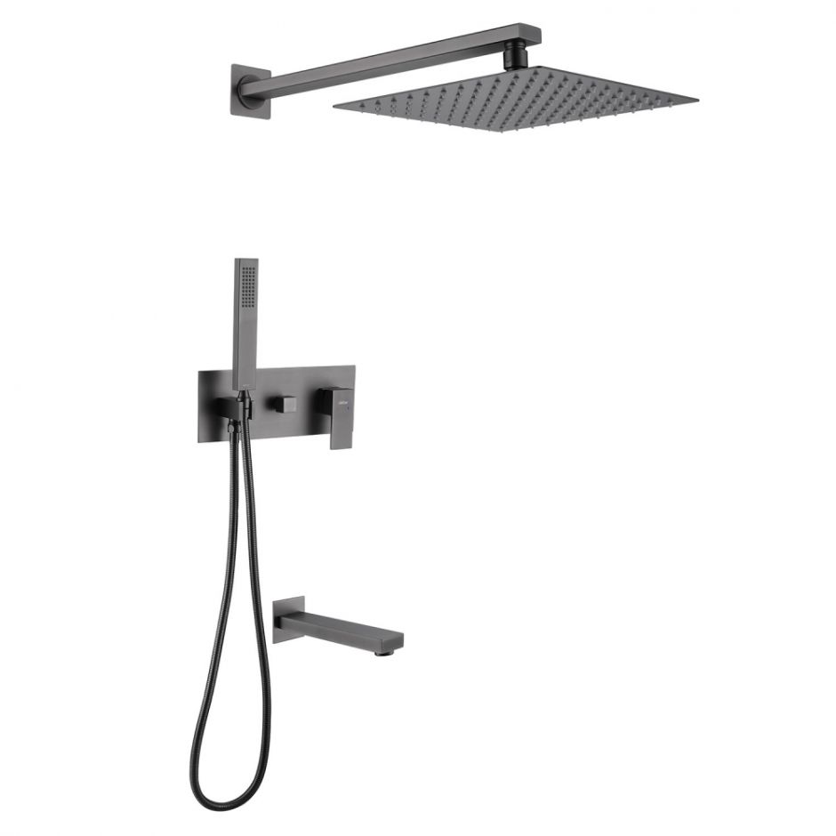 Изображение Душевая система ABBER Daheim AF8217NG скрытого монтажа с изливом, никель