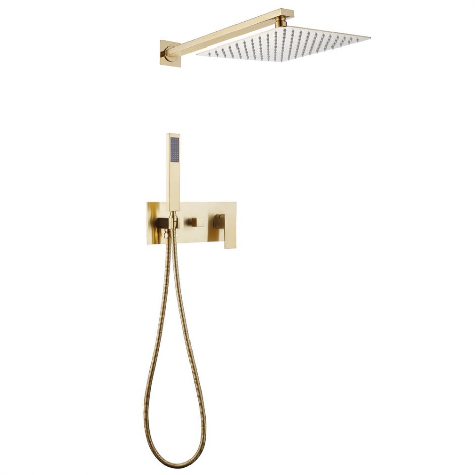 Изображение Душевая система ABBER Daheim AF8218G скрытого монтажа без излива, золото матовое