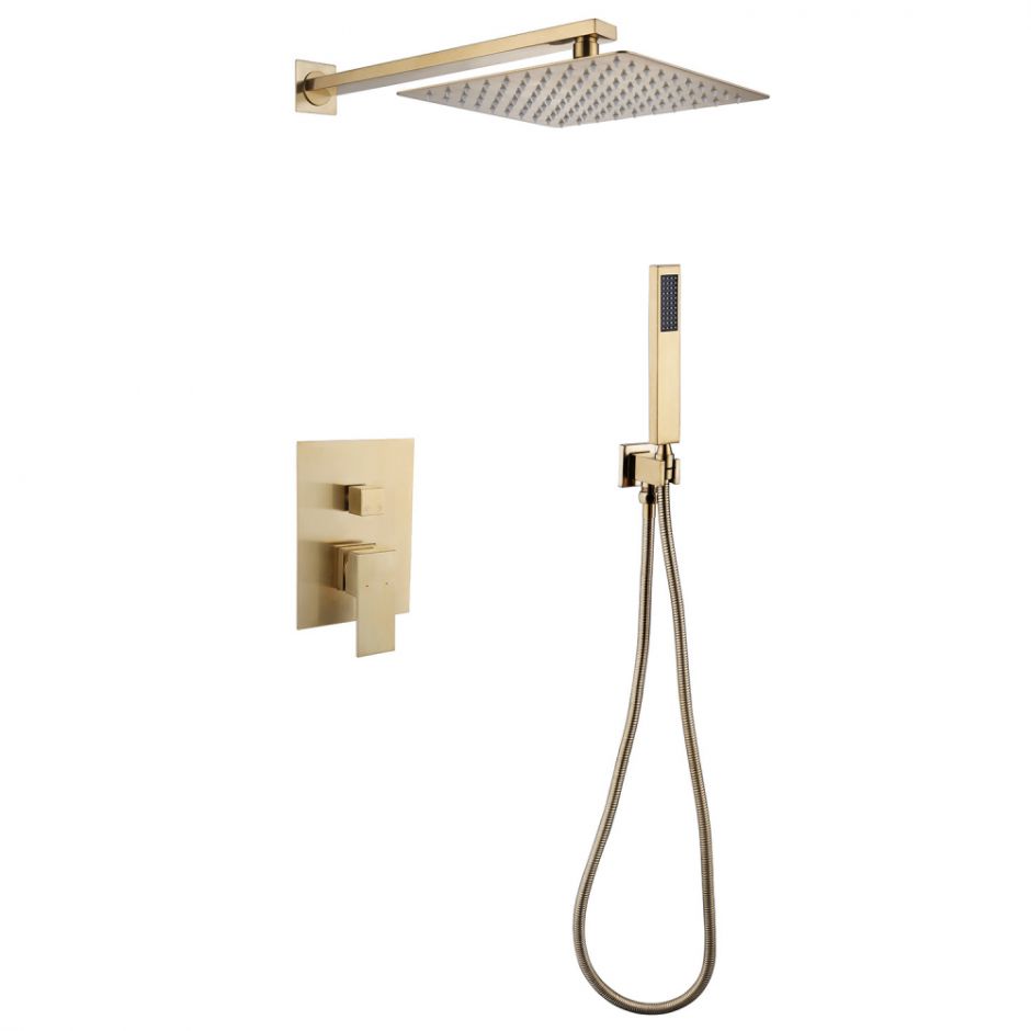 Изображение Душевая система ABBER Daheim AF8219G скрытого монтажа без излива, золото матовое