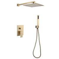 Душевая система ABBER Daheim AF8219G скрытого монтажа без излива, золото матовое схема 1