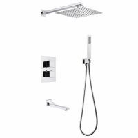 Душевая система ABBER Daheim AF8250 скрытого монтажа с изливом, термостат, хром схема 1