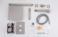 Душевая система ABBER Daheim AF8250SP скрытого монтажа с изливом, термостат, сатин схема 3