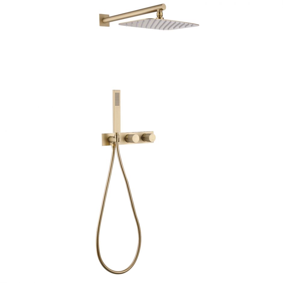 Изображение Душевая система ABBER Rund AF8718G скрытого монтажа без излива, золото матовое