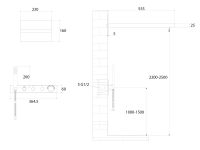 Душевая система ABBER Rund AF8752 скрытого монтажа без излива, термостат, хром схема 2
